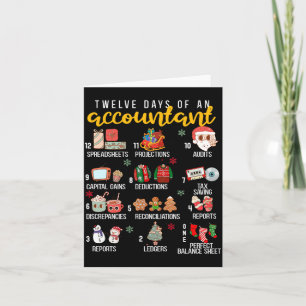 12 Tage eines Buchhalters, Weihnachtsfeier, Lustig Karte
