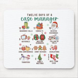 12 Tage Krankenpfleger Fallmanagement Weihnachten Mousepad