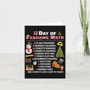 12 Tage Mathematik Lehrer Weihnachtsmathematik XM Karte
