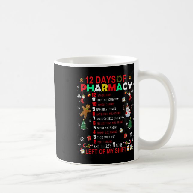 12 Tage Pharmacy Funny Christmas Pharmacist Tec Kaffeetasse (Rechts)
