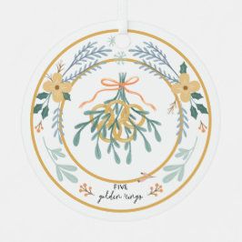 12 Tage Weihnachten Fünf Goldene Ringe Ornament Aus Metall