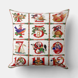 12 Tage Weihnachts Quilt Druckgeschenke Kissen