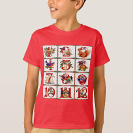 12 Tage Weihnachts Quilt Druckgeschenke T - Shirt