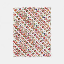 12 Tage Weihnachts Quilt Print Fleecedecke