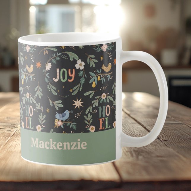 12 Tage Weihnachtsfest Muster Kaffeetasse (12 Days of Christmas Holiday Pattern Coffee Mug by Ricaso. Add your name to this great mug)
