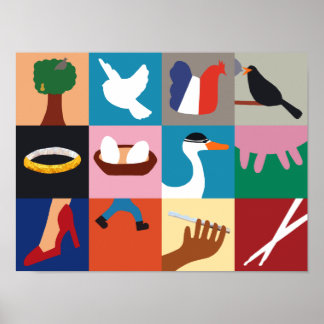 12 Tage Weihnachtsgebäck Poster