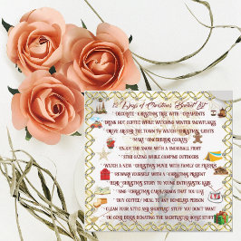 12 Tage Weihnachtskalender Niedliche Weihnachtskar Einladung