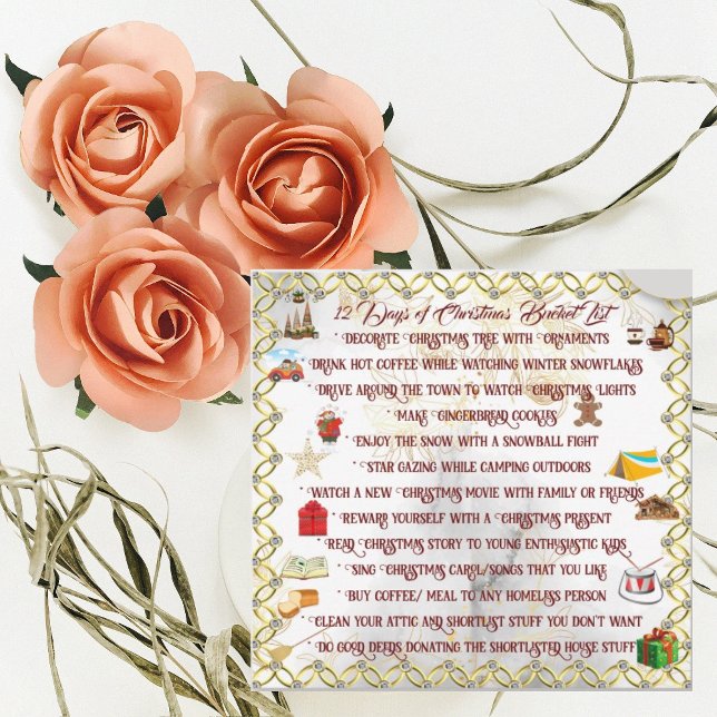 12 Tage Weihnachtskalender Niedliche Weihnachtskar Einladung (Von Creator hochgeladen)