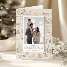 12 Tage Weihnachtstoiles geflochtenes Foto Karte