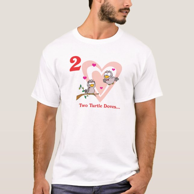 12 Tage zwei Turteltauben T-Shirt (Vorderseite)