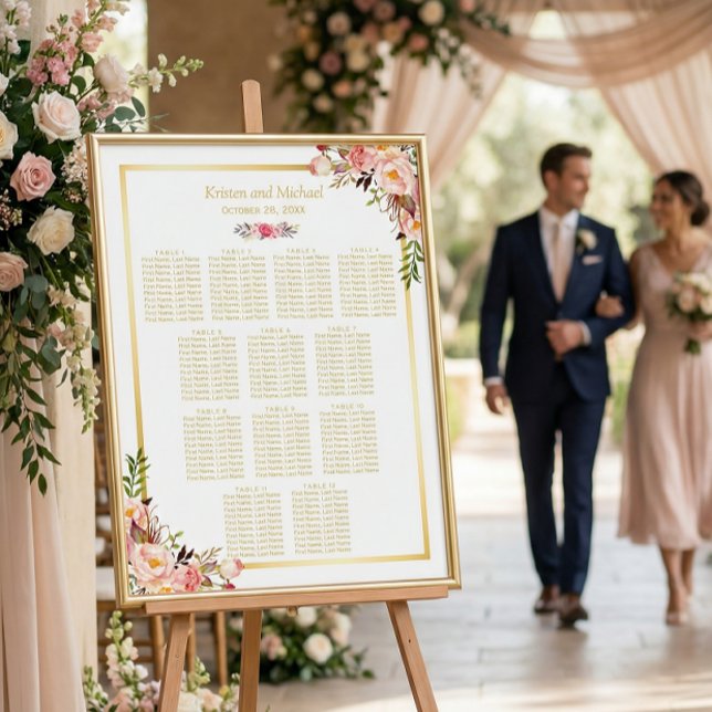 12 Tische Hochzeitskarte Chic Chic Floral Poster (Von Creator hochgeladen)
