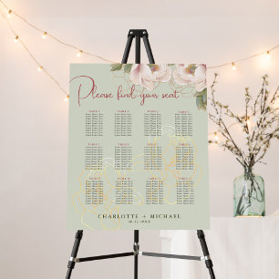 12 Übersicht über die Hochzeitssitze in den Tische Poster