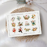 12 Weihnachtstage Feiertagspostkarte<br><div class="desc">12 Tage Weihnachtsfeiertag Postkarte</div>