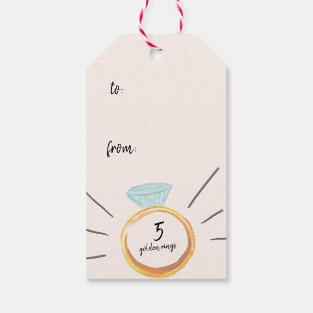12 Weihnachtstage Geschenkanhänger (Rückseite)