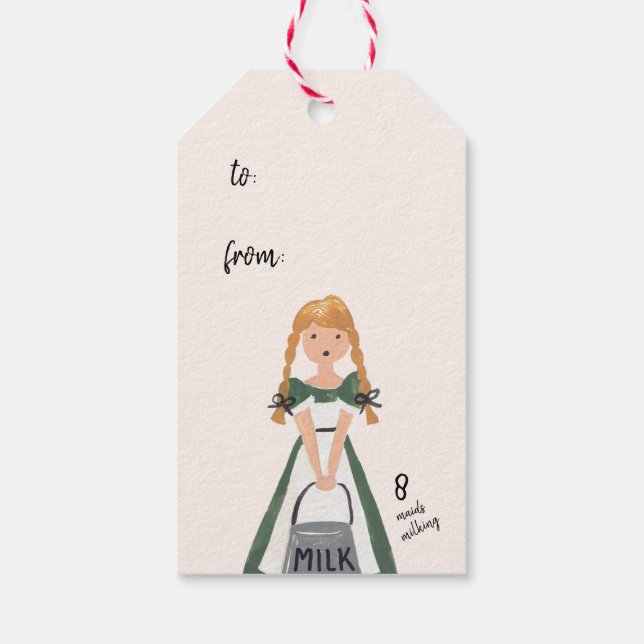 12 Weihnachtstage Geschenkanhänger (Rückseite)