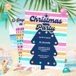 12 Weihnachtstage im Beach Retro Party Einladung<br><div class="desc">Lassen Sie sich von diesen Einladungen an der Küste verwöhnen, die den zauberhaften Charme der Weihnachtszeit mit den entspannten Atmosphäre eines Strandurlaubs verbinden. Die Vorderseite ist im Retrostil gestaltet und mit farbenfrohen Streifen und einem Weihnachtsbaum aus der Jahrtausendwende, in dessen Mitte sich die Party befinden, ausgestattet. Auf der Rückseite des...</div>