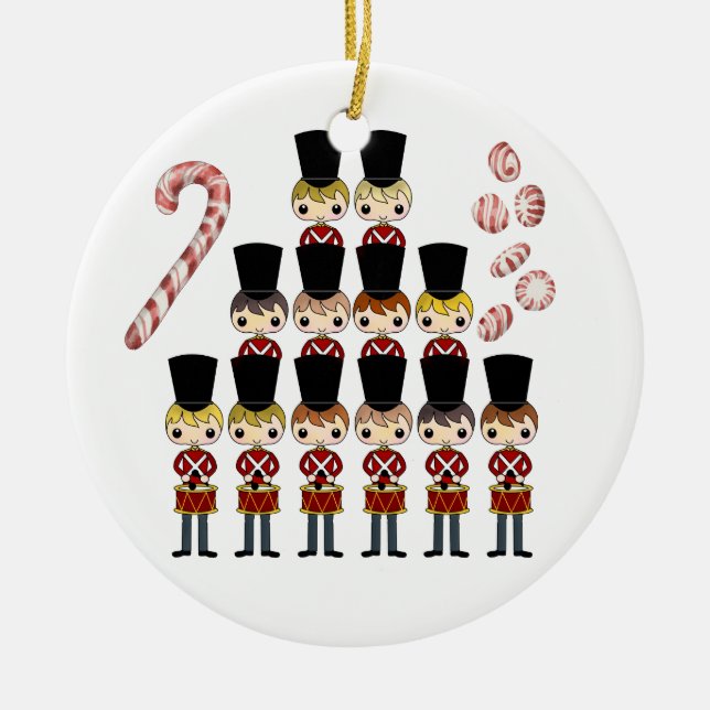 12 Weihnachtstage Keramik Ornament (Vorne)