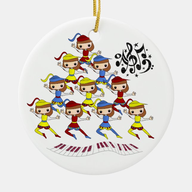 12 Weihnachtstage Keramikornament (Vorne)