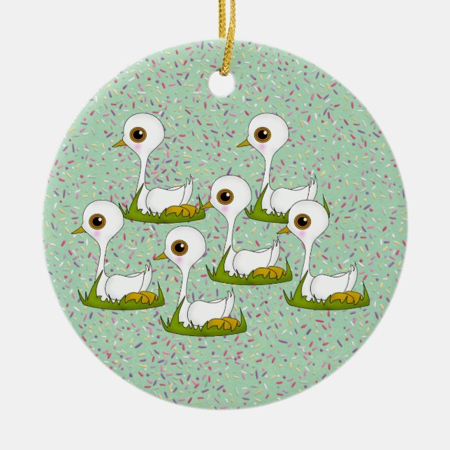 12 Weihnachtstage Keramikornament (Vorne)