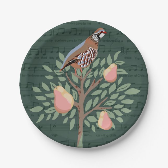 12 Weihnachtstage Pappteller (Vorderseite)