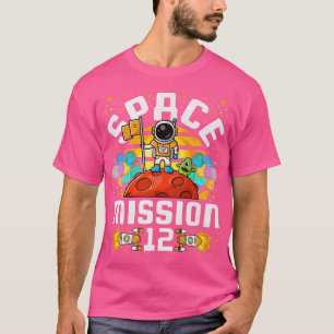 12. Weltraummission zum Geburtstag 12 Jahre alter T-Shirt