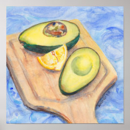 12"x12"-Druck, "Avocado und Lemon" Poster