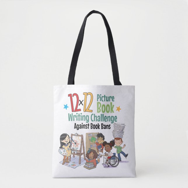 12 x 12 gegen Buchverbote Charaktere Tasche (Vorderseite)
