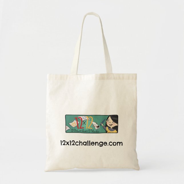 12 x 12 Maler Girl Tote Bag Tragetasche (Vorne)