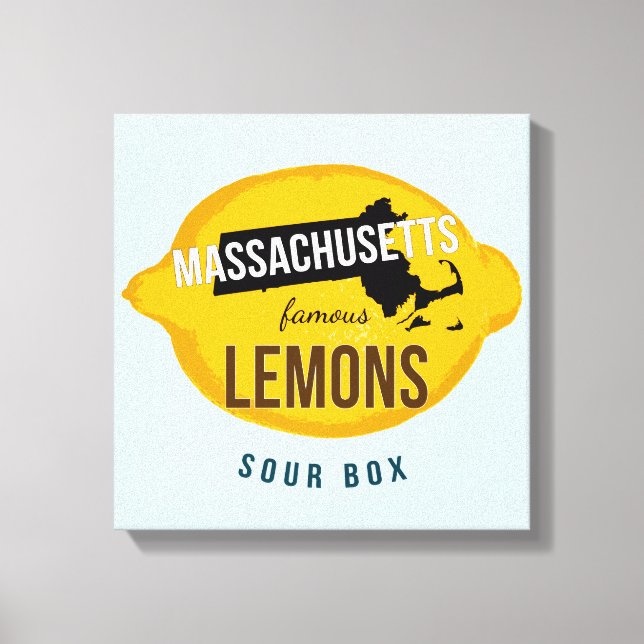 12" x 12" Massachusetts Berühmte Zitronenbäume Lei Leinwanddruck (Vorderseite)