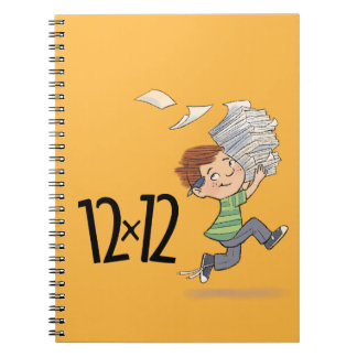 12 x 12 Papier spiral Carnet enfant Jaune