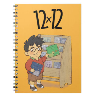 12 x 12 Shelf Boy Carnet Spiral Jaune