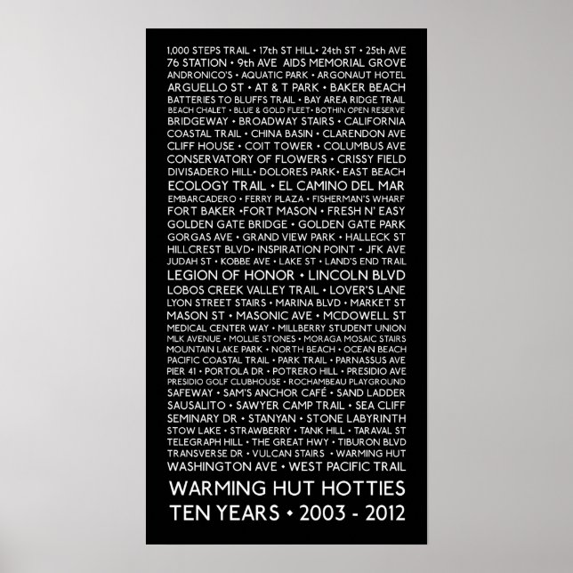 12 x 24" Poster - 10 Jahre - Erwärmung Hut Hotties (Vorne)