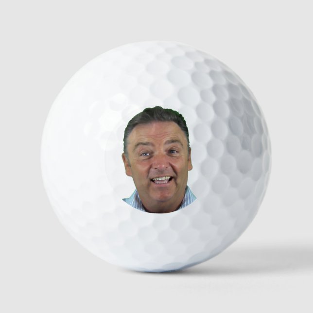 12 x Personalized Custom Photo Golf Balls Template Golfball (Vorderseite)