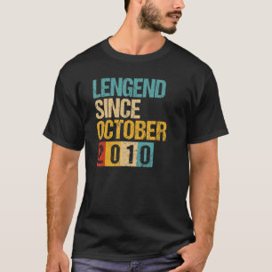 12 Years Old Legend Since October 2010 12th Birth T-Shirt