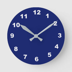 12 Zahl-Wahlen, zum vom Marine-Blau zu wählen Runde Wanduhr