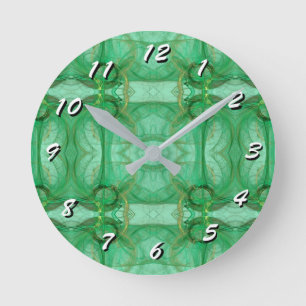 12 Zahlenoptionen für Art-Clock-Fraktal Runde Wanduhr