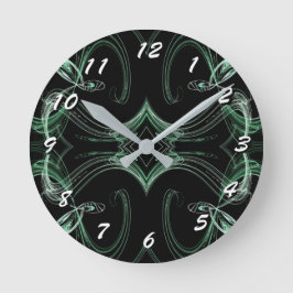 12 Zahlenoptionen für Art-Clock-Fraktal Runde Wanduhr