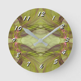 12 Zahlenoptionen für Art-Clock-Fraktal Runde Wanduhr