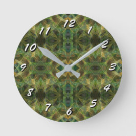 12 Zahlenoptionen für Art-Clock-Fraktal Runde Wanduhr
