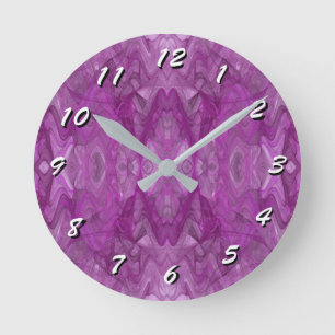 12 Zahlenoptionen für Art-Clock-Fraktal Runde Wanduhr