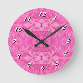 12 Zahlenoptionen für Art-Clock-Fraktal Runde Wanduhr