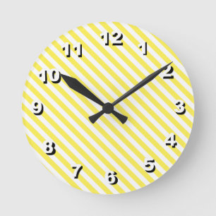 12 Zahlenoptionen für gelb gestreifte Uhr