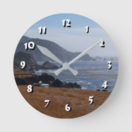 12 Zahlenoptionen - Rocky Coast-Clock Runde Wanduhr