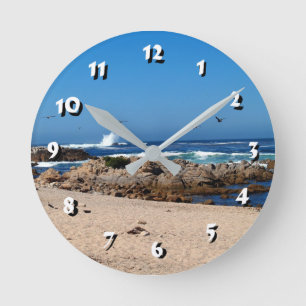 12 Zahlenoptionen - Seewellen-Uhr Runde Wanduhr