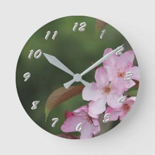 12 Zahlenoptionen zur Auswahl aus rosa Blume Uhr