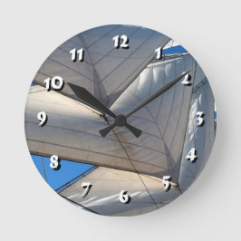 12 Zahlenoptionen zur Segeluhr auswählen Runde Wanduhr