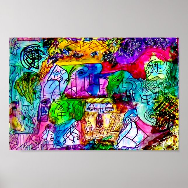 12 Zoll x 8 Zoll ABSTRAKTER ART-1 MATTE ART POSTER (Vorne)