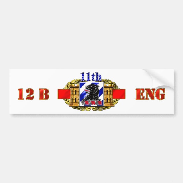 12B 3. Ingenieur-Bataillon Identifikation 11. Autoaufkleber (Vorne)