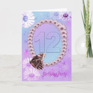 12e fête d'anniversaire Invitation