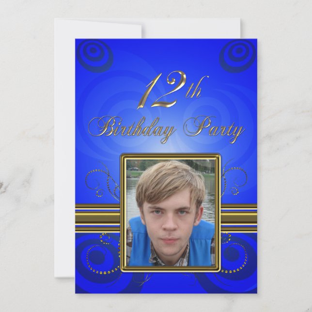 12e fête d'anniversaire Invitation (Devant)